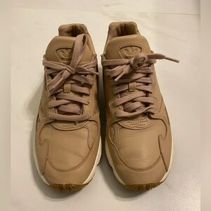 Adidas beige/pink sneakers. Size 10.